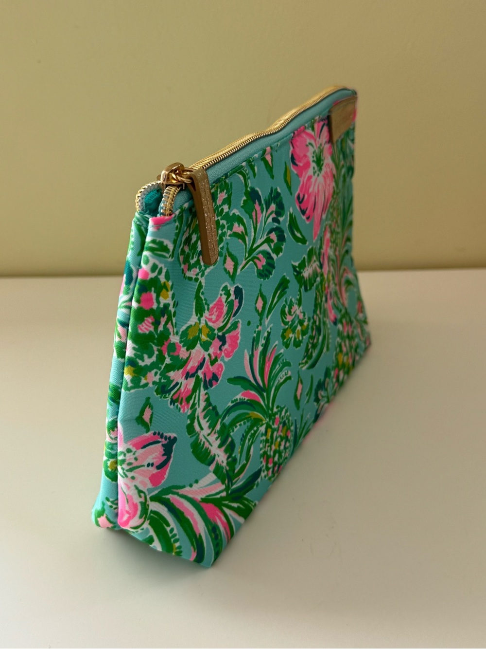 Brand New Lilly Pulitzer Pouch Surf Blue oh Diamond Girl Folia - Picture 5 of 6
